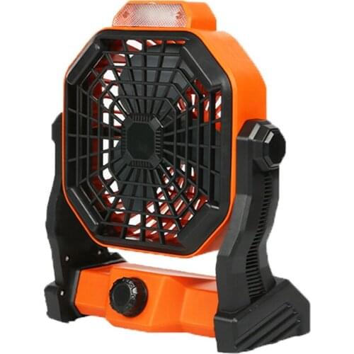 Portable Desk Fan with LED Light, Rechargeable USB Table Fan, Quiet Battery Operated Powered Fan for Office Bedroom