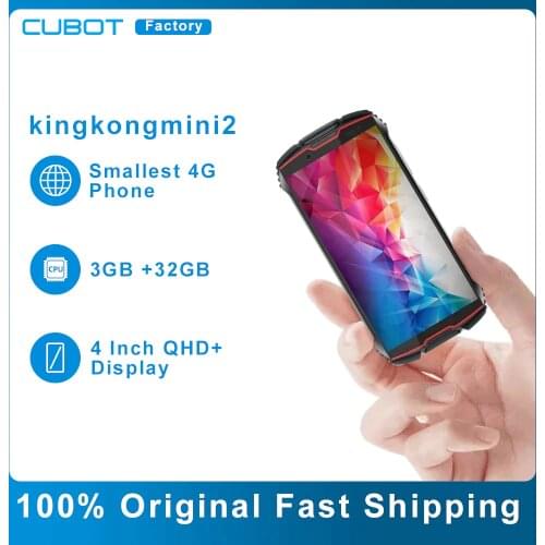 Cubot Kingkong Mini 2 Rugged Smartphone Android 10.0 Pie 4 Inch QHD Display Dust-Proof Durable Waterproof Mobile Phone 3000mAh