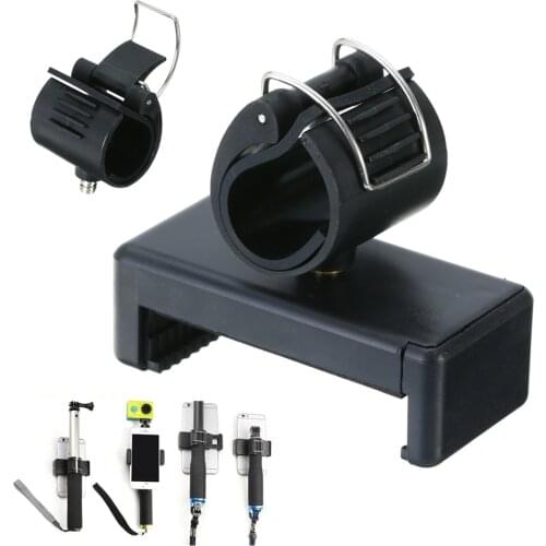 Adjustable Selfie Monopod Phone Mount High Quality Phone Lock Clip Holder Adapter for Gopro Hero 4 3+ 3