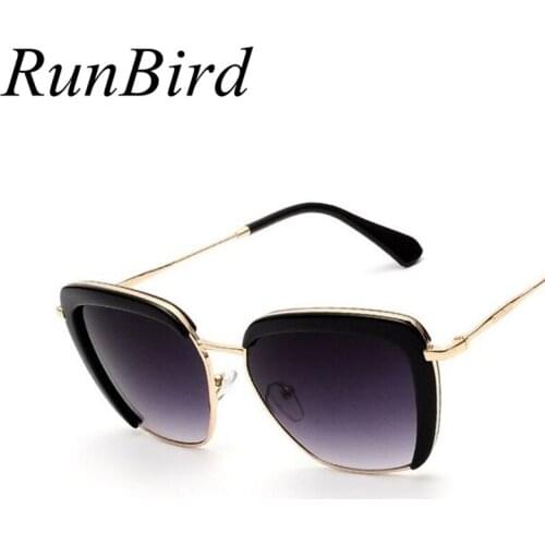 Runbird Women's Semi-rimless Sunglasses