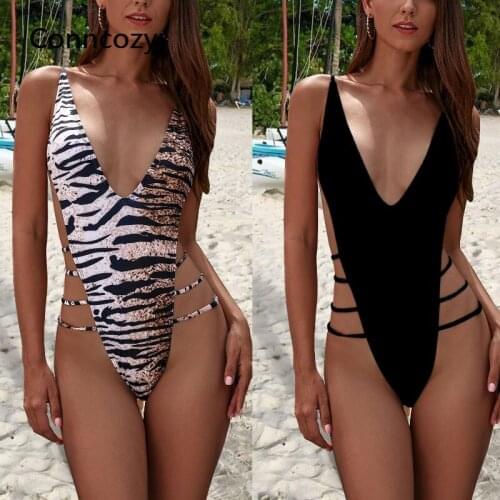 Sexy Swimsuit Strappy One-piece Swimsuit Bikini Summer New Sexy Bathing Suit Women One Piece Swimwear Monokini Beachwear Trajes