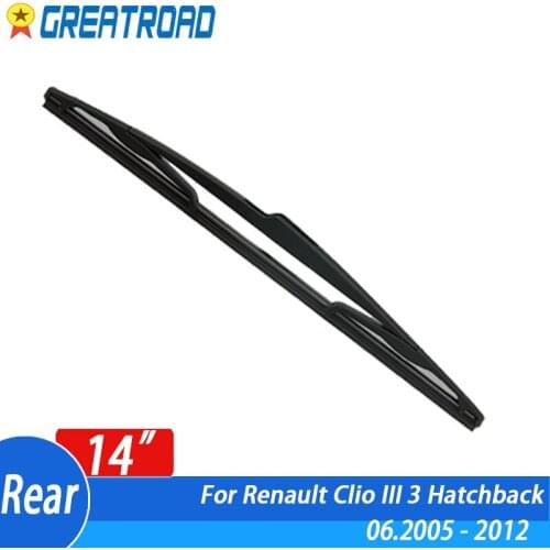 Wiper 14" Rear Wiper Blade For Renault Clio III 3 Hatchback 06.2005 - 2012 Windshield Windscreen Rear Window