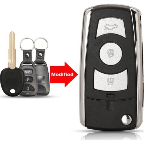 Jingyuqin Replacement 3 Buttons Modified Flip Remote Key Shell Case Cover For Hyundai Accent 2016 Sonata Limited 2011