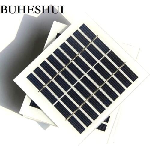 BUHESHUI 2W 9V Solar Cell Glass Laminated Polycrystalline Solar Panel Solar Module DIY Solar Charger 135*125MM Free Shipping