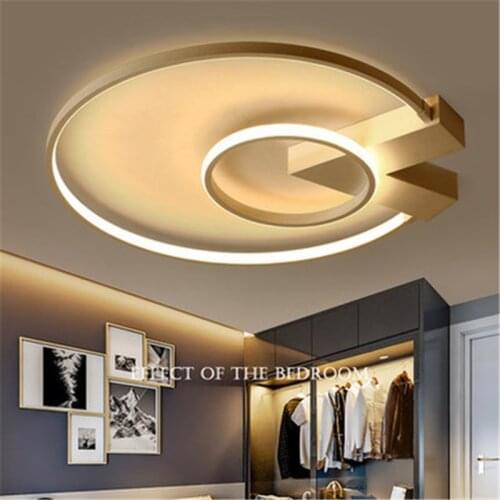 Modern Loft Bedroom LED Ceiling Lights Creative Circle Living Room Study Clothes Shop Decoration Ceiling Lamp
