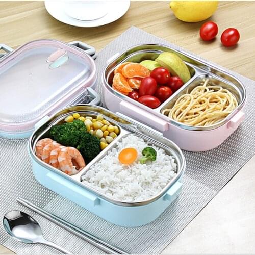 304 Stainless Steel Thermos Lunch Box for Kids Gray Bag Set Bento Box Leakproof Japanese Style Food Container Thermal Lunchbox