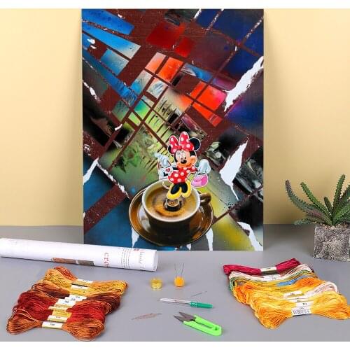 Landscape Birth Of Venus Printed Fabric 11CT Cross-Stitch Kit Embroidery DMC Threads Needlework Handmade Sewing Wholesale