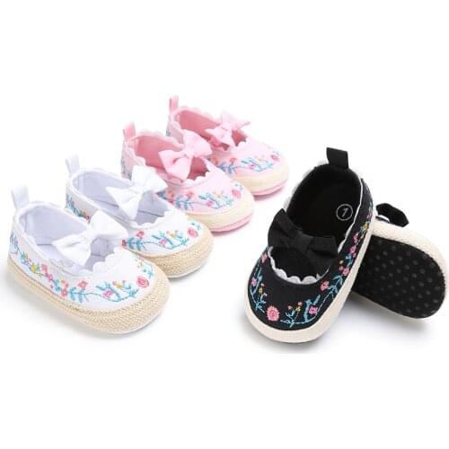 Prewalker Baby Shoes Spring, Summer And Autumn Styles 0-18 Months Baby Girl Toddler Shoes Soft Soles Princess Shoes Baby Shoes