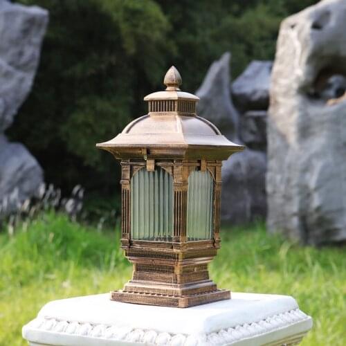 1710-H40 Outdoor lawn lamp Outdoor waterproof courtyard lawn European-style villa garden wall gate LED pillar landscape lamp