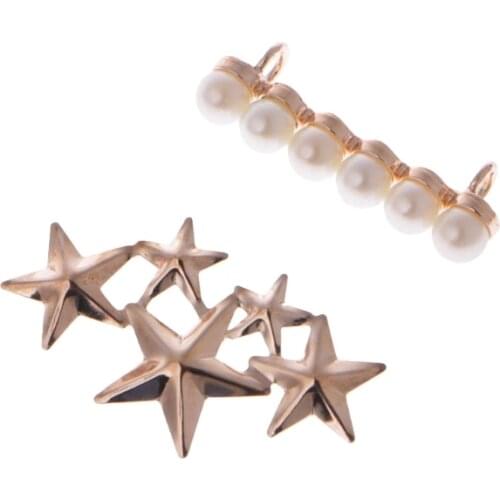 New ShoelacesClips Decorations Charms Faux Pearl Rhinestone Shoes Accessories Gift