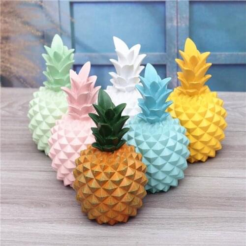 Yellow Nordic INS Style Ceramic Pineapple Table Decoration Fruit Crafts Living Room Restaurant Wine Cabinet Decorative Figurines
