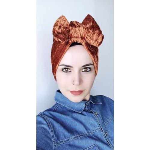 Womens Velvet Bow Bone Tile