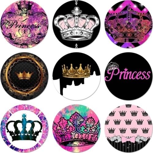 Queen princess crown Icons Pins Badge Decoration Brooches Metal Badges For Clothes Backpack Decoration