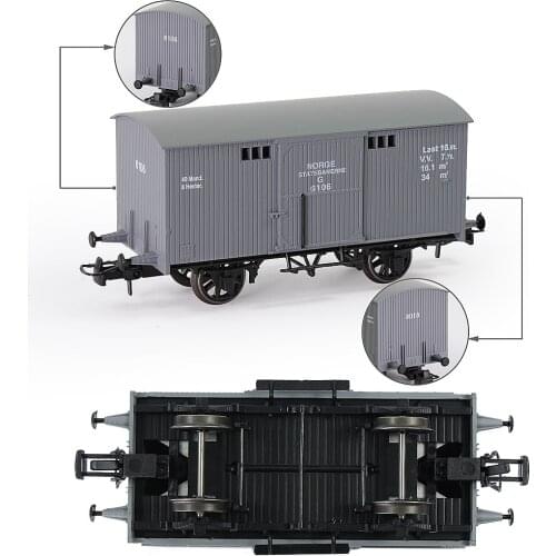 1pc/2pcs/3pcs HO Scale 1:87 20ft Box Car Wagon 20' Railway Carriage Model Train Rolling Stock Freight Car C8728C