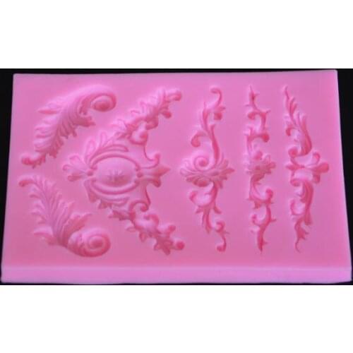 1PCS Retro Lace Silicone Fondant Cake Decoration Mold DIY Cake Border Baking Tools