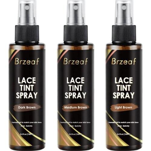 100ml Lace Tint Spray Lace Wig Adhesive Bond Glue Custom Private Label High Quality Lace Wig Toupee Light Color Spray