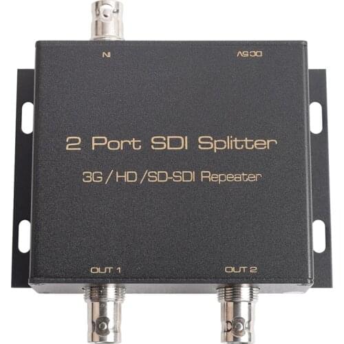 2 Port 1080P SD-SDI HD-SDI 3G-SDI Splitter 1x2 SDI Repeater 1 input 2 output for CCTV system