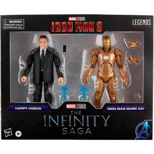 ML Legends Infinity Saga Iron-Man Mark XXI & Happy Hogan 2-Pack Exclusive 6" Action Figure