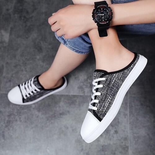 2021 Summer Casual Fashion All-match Light And Non-slip Outdoor One-step Semi-drag Flat Lazy Linen SHOES 39-45