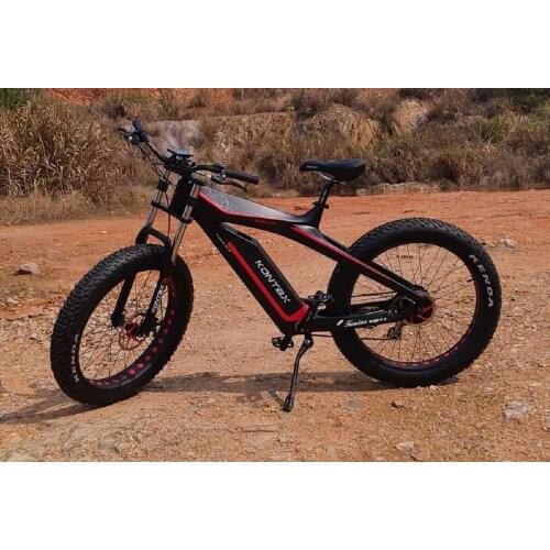 26inch carbon fiber electric bicycle disc brake electric bicycle 26*4.0 tires 8 speed fat electric bicycle E-Bike Power-Assisted