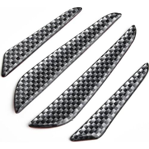 4Pcs Carbon Fiber Car Anti Collision Strip Car Door Anti-collision Protector Bar Auto Door Protector Stickers Strip