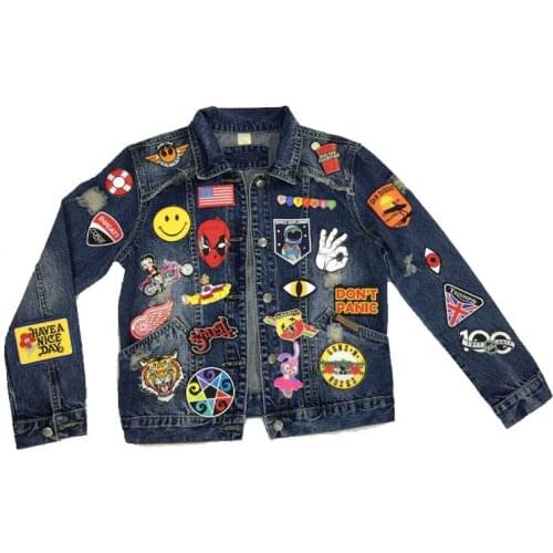 50pcs/lot Embroidered Patches Letter Designers Cloth Clothing Bags Decoration Sewing Accessories