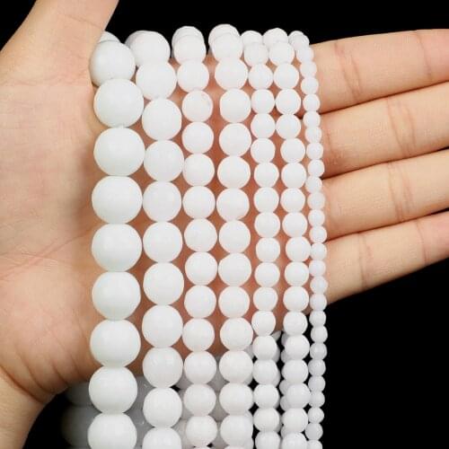 Natural Stone Beads Cut Surface Marble Loose Beads for Jewelry Making Needlework DIY Bracelet Strand 4/6/8/10/12 MM