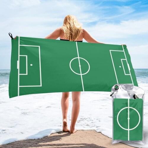 Quick Drying Pocket Towel Soccer Football Green Field Portable Water Absorbent Towel No Pilling Sports Bath Towel