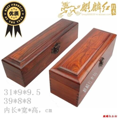 Kylin rosewood crafts genuine old mahogany wood rosewood boxfan fan painting exquisite calligraphy and painting product