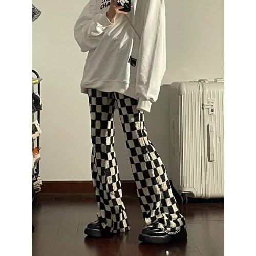 Женские брюки в клетку CMETAY China At AliExpress