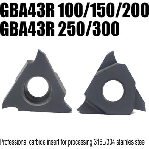 GBA43R 100/150/200/250/300 Enternal turning Grooving tool carbid insert Lathe tools Process stainless steel and common steel