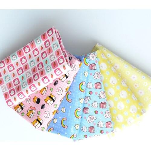 130x50cm Digital Printing Plain Cotton Fabric Handmade DIY Purse Frame Bag Childrens Clothing Cartoon Chinese Cloth