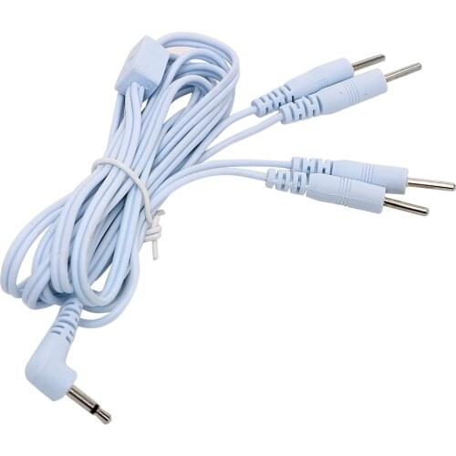 IKOKY For Penis Ring Anal Plug 2/4 Pin Electric Shock Wire Sex Toys Electro Stimulation Therapy Massager Accessories Cable