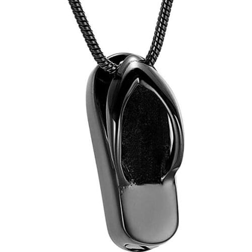 Cremation Jewelry Crystals Flip Flop Urn Necklaces for Ashes for Women Gilrs Keepsake Memorial Ashes Pendant