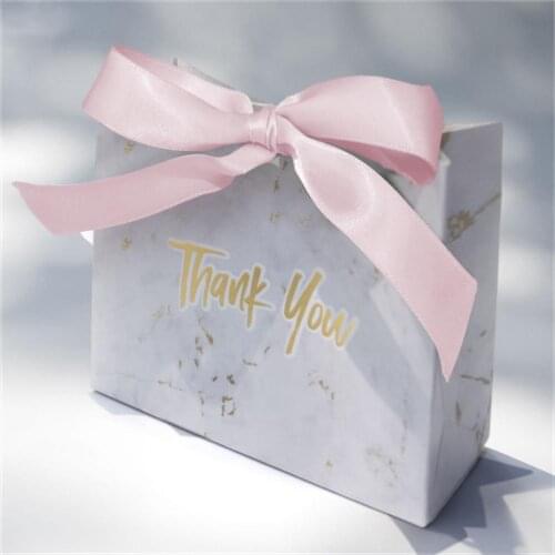 European Style Square Marble Candy Box Wedding Favors Gifts Chocolate Boxes Wedding Souvenir Supplies Birthday Gift Package