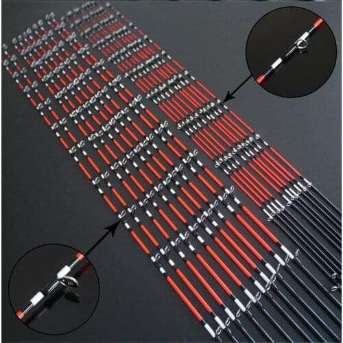 2pcs 55cm Tip for Boat/Raft Rod Imported glass fiber from Korea Micro lead raft rod FRP accessories Full ceramic rings option