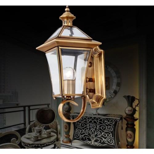 The ketton European style Wall Lamps copper lighting living room lights American aisle lights outdoor lighting LU627104