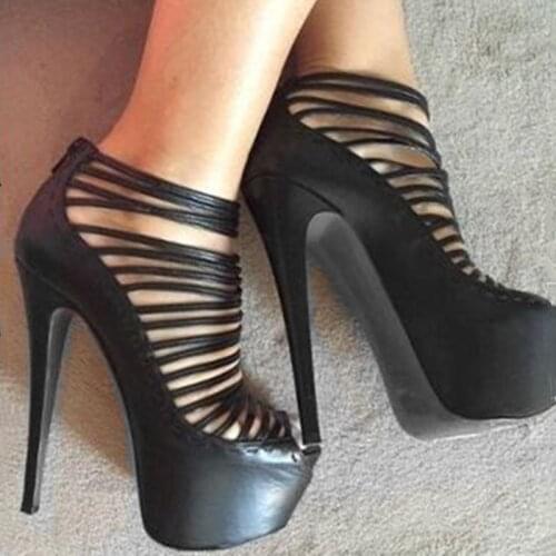 SHOFOO shoes.Fashion womens shoes. About 14.5 cm high-heeled sandals. Party shoes. Peep toe pumps.SIZE:34-45