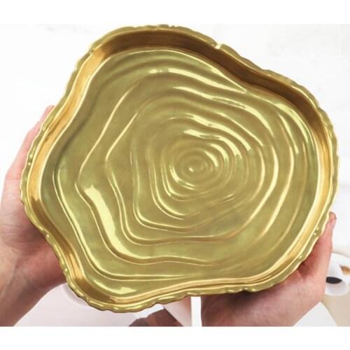 Huge Tree Ring Dish Silicone Mold Make Your Own DIY Irregular Tray Mold Resin Home Decoration Craft Fluid Art Craft Supplies