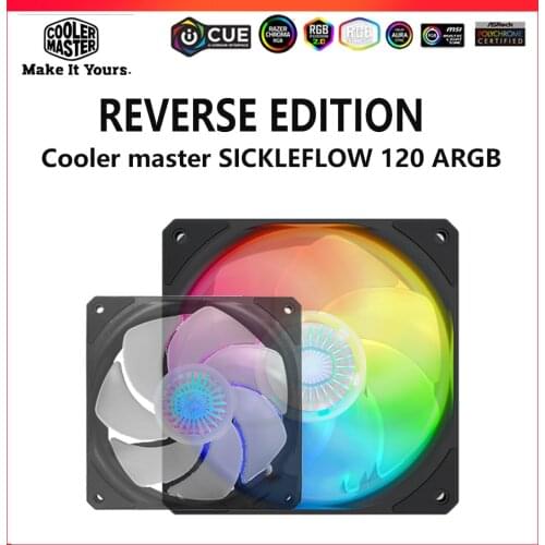 Cooler Master SickleFlow 120 ARGB reverse edition 120mm Fan PC Case Fan 3PIN ARGB Cooling Cooler fan Quietly Computer Fan