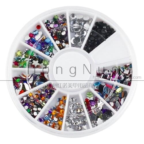 Nail Art Decoration Supplies Mixed Drill Nail DIY Acrylic Drilling Materials Fake Nails Shining Diamond Beauty Tools