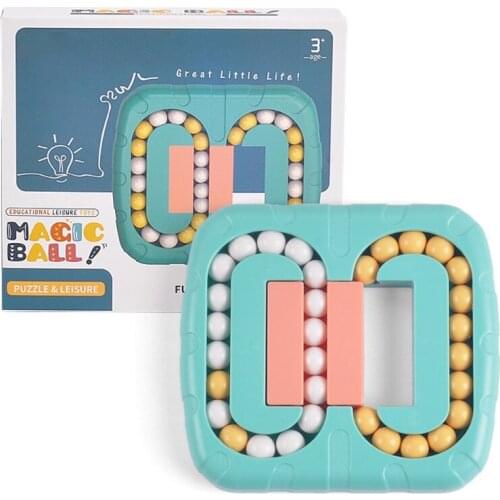 K5DD Boys Girls Montessori Education Toys Early Learning Brain Developmental Toys Puzzle Cube Interactive Mini Beans