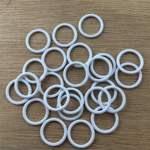 200pcs white metal round Bra strap Adjustment buckle slide and Rings Figure Sewing plastic inner 11mm Accessories