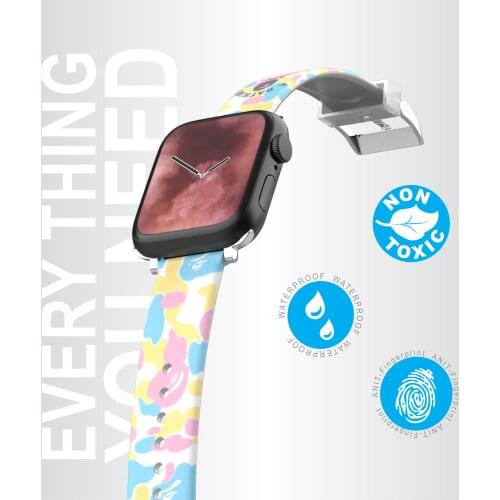 Silicone Strap Compatible with Apple watch band 44mm 42mm 40mm 38mm Color silicone replacement strap for iwatch 6 5 4 3 2 1 SE