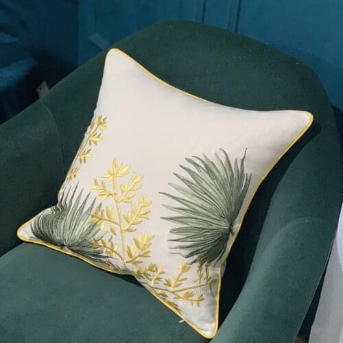 Embroidered Boho Cushion Cover Pillow Covers Decorative Pillowcase Linen Cushion Cover 45X45 For Sofa Home Decor Pillow Case
