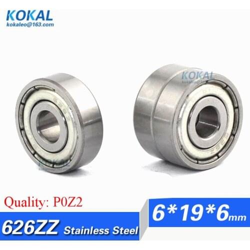 [SS626ZZ-P2]Free Shipping 10pcs stainless steel 160026K 626-2Z radiogram ball bearing 6*19*6