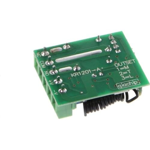 433Mhz Universal Wireless Remote Control Switch DC 12V 10A 1CH Relay Receiver Module