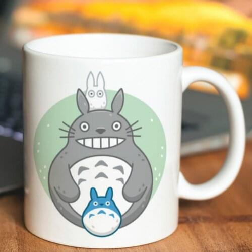 Funny Totoro Rabbit Coffee Mug Bunny Coffee Mug 11oz Ceramic Creative Travel Mugs and Cups Friends Gift Mug