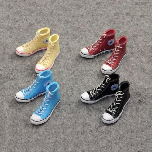 1/6 Scale High Top Female Canvas Shoes 4 Colors Inside Empty for 12 inches Woman Action Figure Body Accessory
