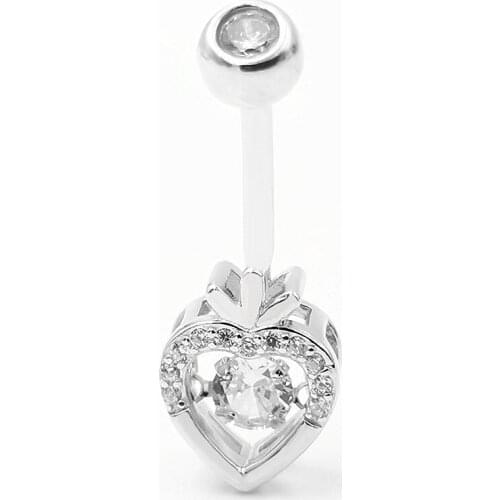 Belly Button Rings for Women 925 Sterling Silver 14G Belly Rings Cubic Zirconia Body Jewelry Curved Barbells Navel Rings